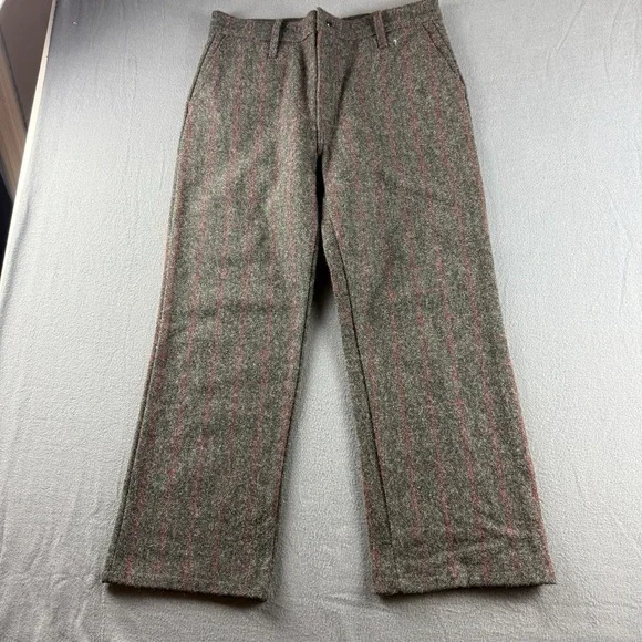 Vintage LaBonville Pants 35x29 Guide Maine Wool Plaid Hunting Forestry Logging